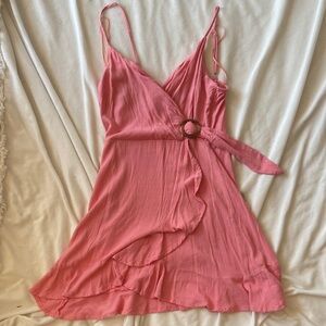 Coral Spaghetti Strap Dress